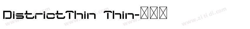 DistrictThin Thin字体转换